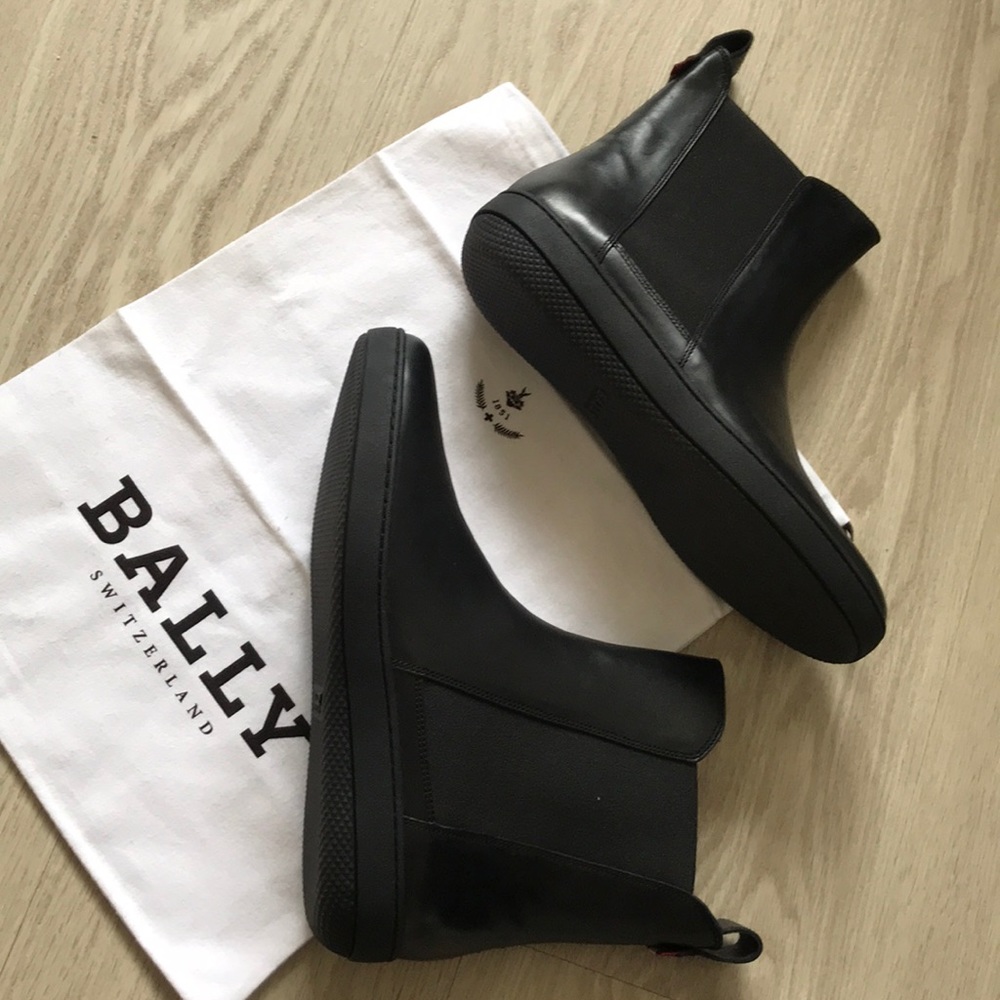 BALLY Ananya leather chelsea Boots 10.5 BLACK BALLY boots